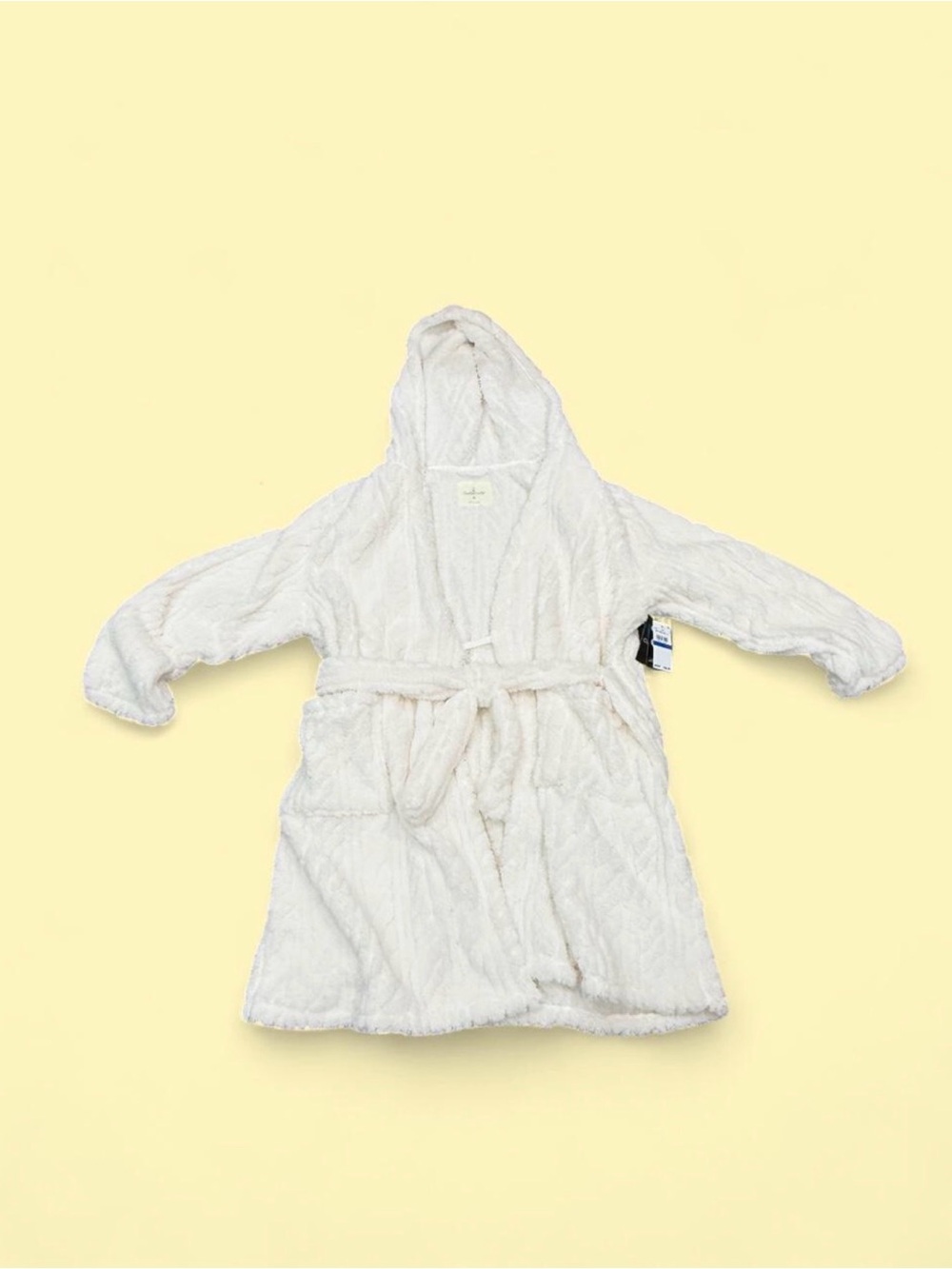 Cuddl Duds Soft Hooded Plush Robe - White